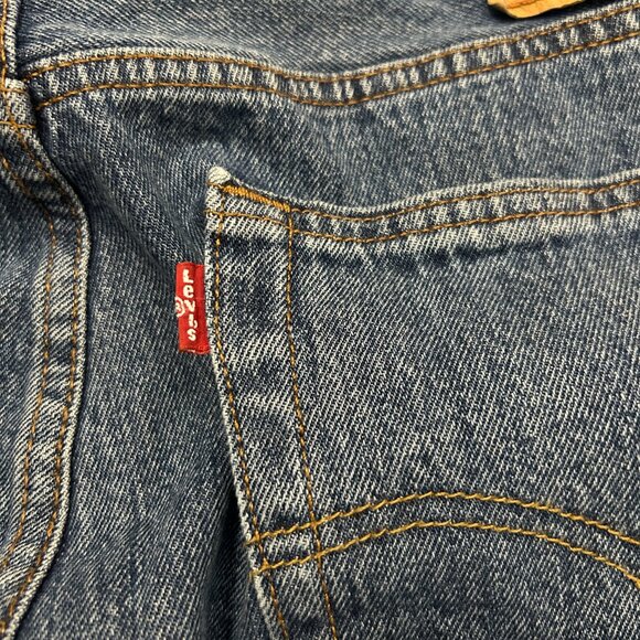 Levis 501 Jeans Mens 36x29 Blue Straight Button Fly 100% Cotton Denim Casual - Picture 10 of 11